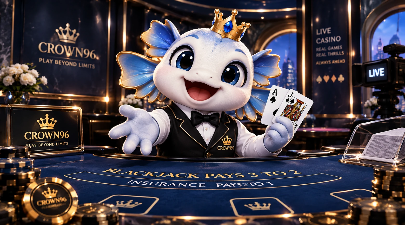 CROWN96 live blackjack table