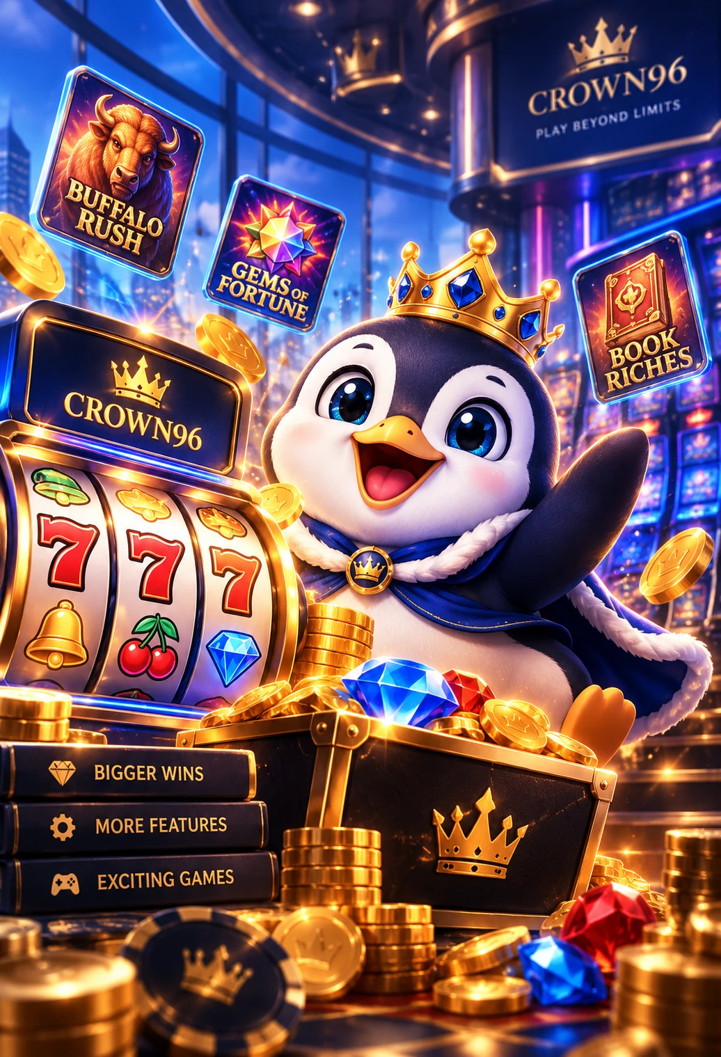 CROWN96 pokies feature